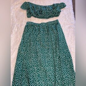 Green Polka Dot Skirt